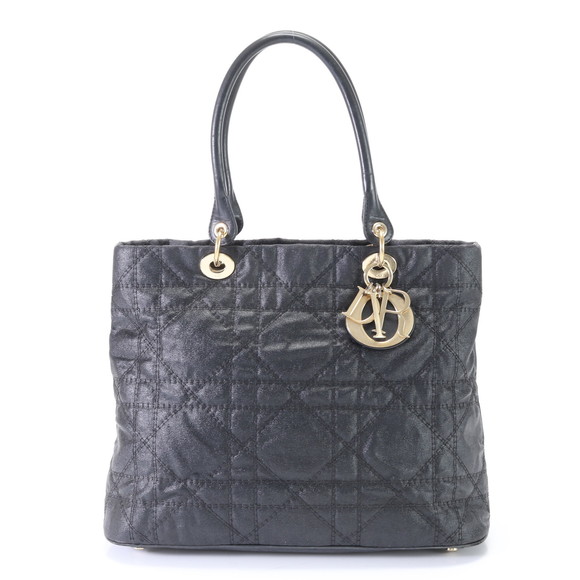 Christian Dior Cannage Tote Bag Black - Picture 1 of 15